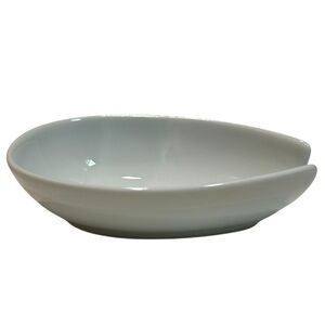 Apilco Porcelain Spoon Rest: French Whiteware Kitchen Accessory Fine Porcelain